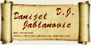 Danijel Jablanović vizit kartica